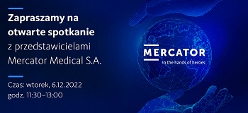 Spotkanie otwarte z Grupą Mercator Medical po publikacji raportu za 3 kwartał 2022